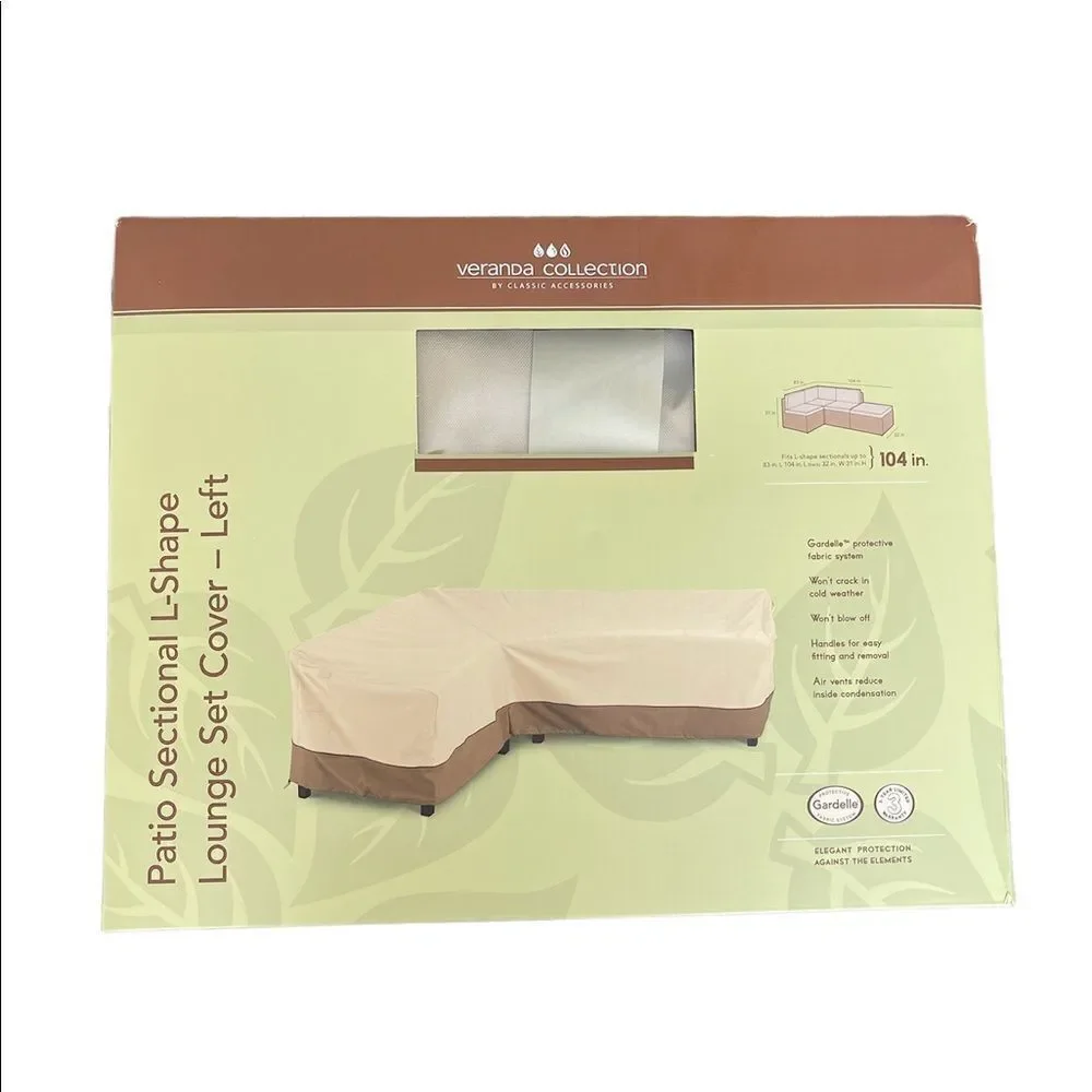 Two-Tone Cream and Brown Furniture Cover